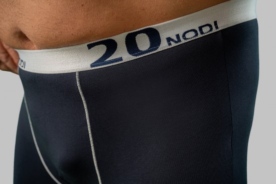 20 Nodi Stretch Cotton Boxer with Medium Leg Blue - Spodná bielizeň - Spodné Prádlo 2XL-8XL