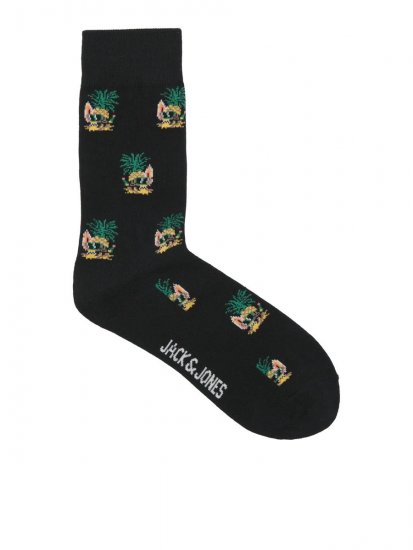 Jack & Jones Pineapple Skulls Ponožky Čierna 3-pack - Spodná bielizeň - Spodné Prádlo 2XL-8XL