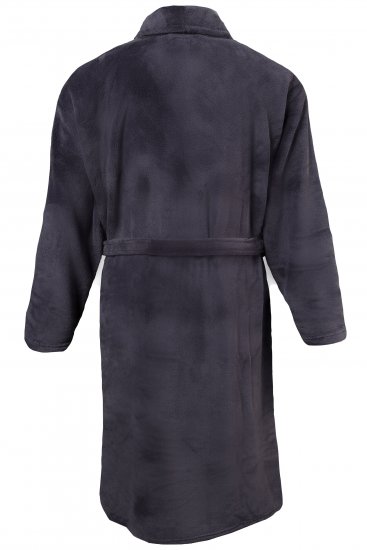 JP1880 Bathrobe with Spacious Patch Pockets Grey - Spodná bielizeň - Spodné Prádlo 2XL-8XL