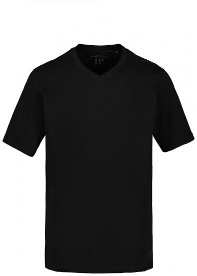 JP1880 702415 Tričko s véčkovým výstrihom Čierna - Tričká - Nadrozmerné tričká - 2XL-14XL