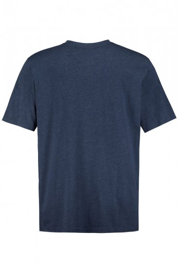 JP1880 702415 Tričko s véčkovým výstrihom Stredne modrá melír - Tričká - Nadrozmerné tričká - 2XL-14XL