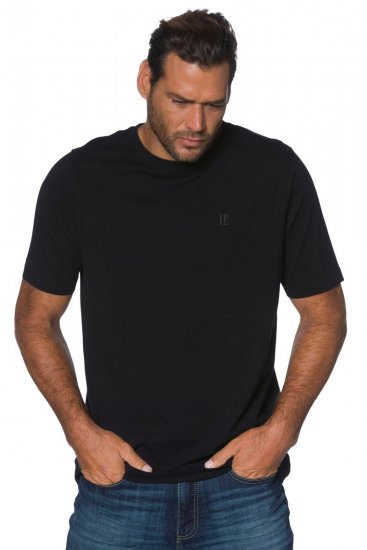 JP1880 702558 Tričko s okrúhlym výstrihom Čierna - Tričká - Nadrozmerné tričká - 2XL-14XL