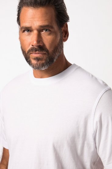 JP1880 702558 Tričko s okrúhlym výstrihom Biela - Tričká - Nadrozmerné tričká - 2XL-14XL