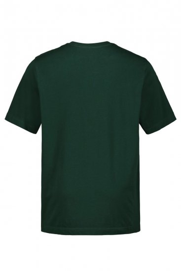 JP1880 702558 Tričko s okrúhlym výstrihom Tmavozelená - Tričká - Nadrozmerné tričká - 2XL-14XL
