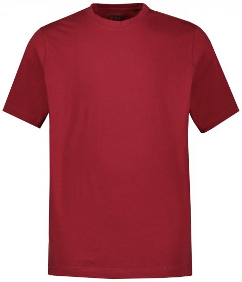 JP1880 702558 Tričko s okrúhlym výstrihom Tmavočervená - Tričká - Nadrozmerné tričká - 2XL-14XL