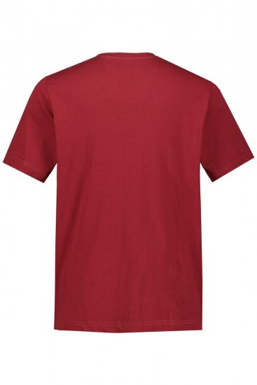 JP1880 702558 Tričko s okrúhlym výstrihom Tmavočervená - Tričká - Nadrozmerné tričká - 2XL-14XL