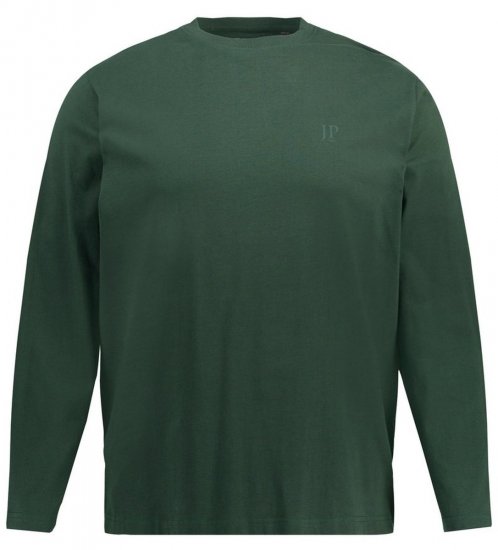 JP1880 Long Sleeve OEKO-TEX T-shirt Green - Tričká - Nadrozmerné tričká - 2XL-14XL
