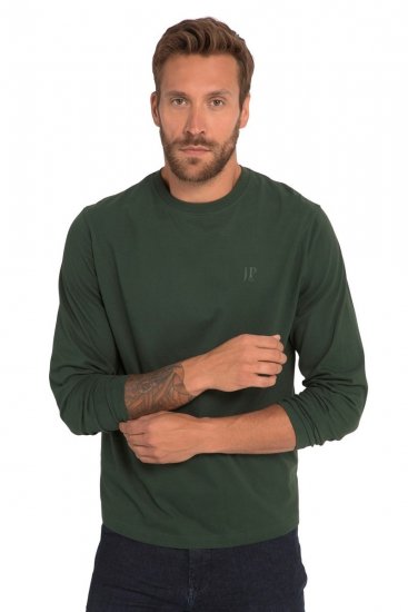 JP1880 Long Sleeve OEKO-TEX T-shirt Green - Tričká - Nadrozmerné tričká - 2XL-14XL