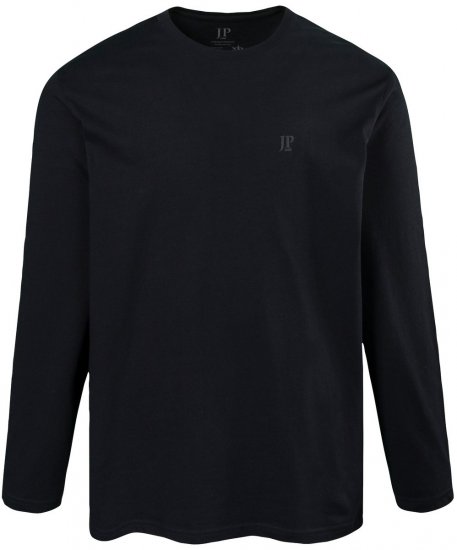 JP1880 702559 Tričko s dlhým rukávom Čierna - Tričká - Nadrozmerné tričká - 2XL-14XL