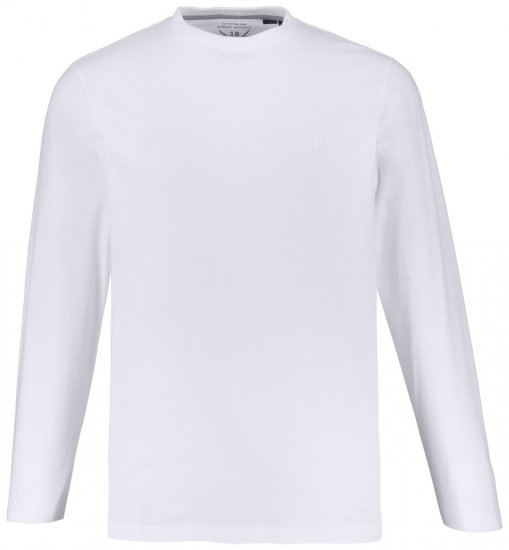 JP1880 702559 Tričko s dlhým rukávom Biela - Tričká - Nadrozmerné tričká - 2XL-14XL