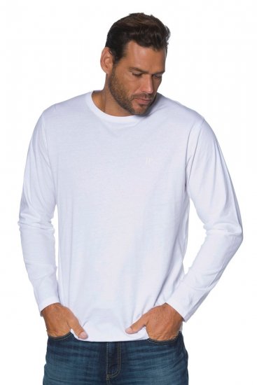 JP1880 702559 Tričko s dlhým rukávom Biela - Tričká - Nadrozmerné tričká - 2XL-14XL