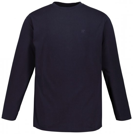 JP1880 702559 Tričko s dlhým rukávom Tmavomodrá - Tričká - Nadrozmerné tričká - 2XL-14XL