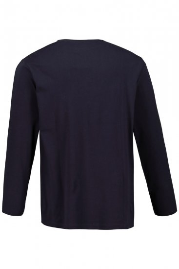JP1880 702559 Tričko s dlhým rukávom Tmavomodrá - Tričká - Nadrozmerné tričká - 2XL-14XL