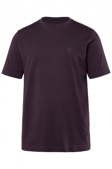 JP1880 702637 Tričko s okrúhlym výstrihom 2 kusy Tmavofialová/Čierna - Tričká - Nadrozmerné tričká - 2XL-14XL