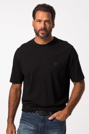 JP1880 702637 Tričko s okrúhlym výstrihom 2 kusy Čierna - Tričká - Nadrozmerné tričká - 2XL-14XL
