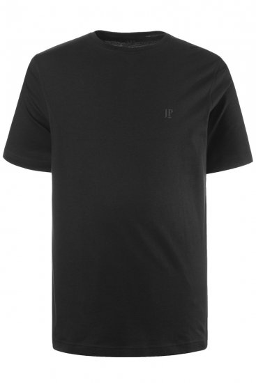 JP1880 702637 Tričko s okrúhlym výstrihom 2 kusy Čierna - Tričká - Nadrozmerné tričká - 2XL-14XL