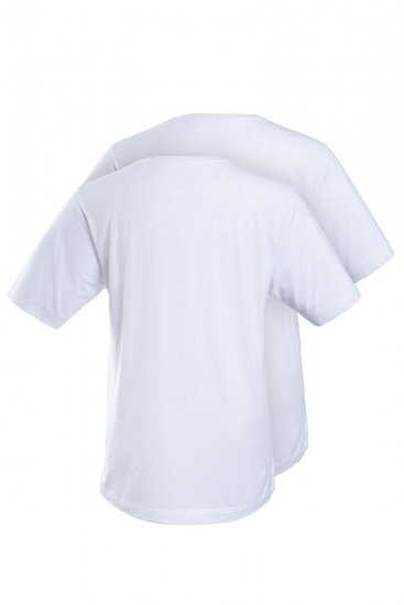 JP1880 702637 Tričko s okrúhlym výstrihom 2 kusy Biela - Tričká - Nadrozmerné tričká - 2XL-14XL