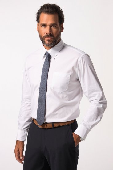 JP1880 703633 Business košeľa s dlhým rukávom Biela - Košele - Košele 2XL-10XL