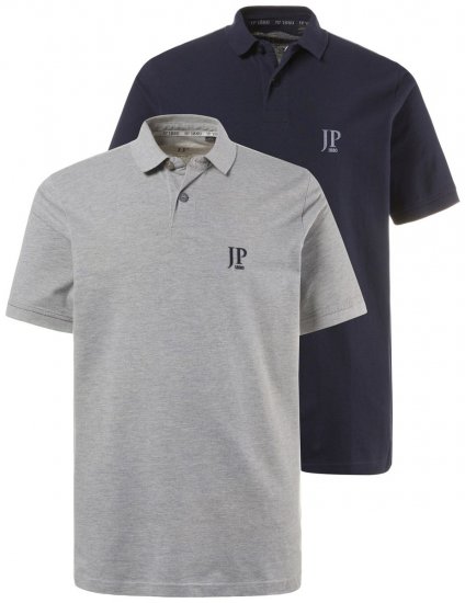 JP1880 704317 Polokošeľa 2 kusy Tmavomodrá/Sivá melír - Polokošele - Polokošele 2XL-8XL