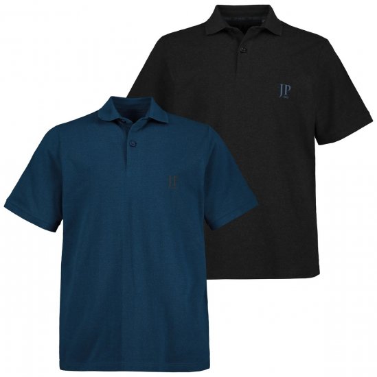 JP1880 704317 Polokošeľa 2 kusy Stredne modrá - Polokošele - Polokošele 2XL-8XL