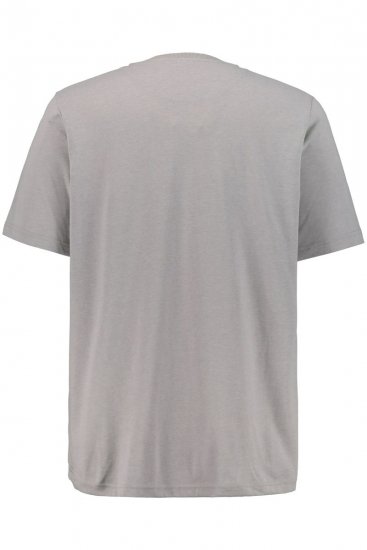 JP1880 708420 Tričko Henley 2 kusy Sivá melír - Tričká - Nadrozmerné tričká - 2XL-14XL
