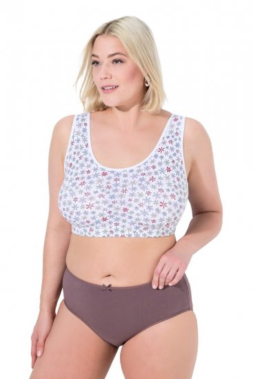 Ulla Popken 710201 Nohavičky 5 ks Hnedá - Nohavičky - 