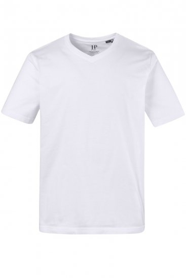 JP1880 711318 Tričko s véčkovým výstrihom 2 kusy Biela - Tričká - Nadrozmerné tričká - 2XL-14XL