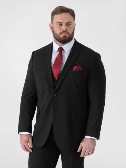 D555 Ted 4 Way Stretch Tailored Suit Jacket Čierna - Obleky - Obleky 2XL-8XL