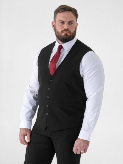 D555 Ted Vesta k obleku Čierna - Obleky - Obleky 2XL-8XL