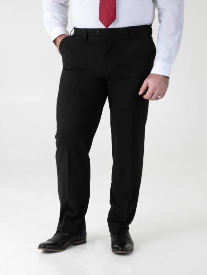 D555 Ted 4 Way Stretch Tailored Trouser Čierna - Obleky - Obleky 2XL-8XL