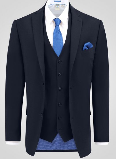 D555 Ted 4 Way Stretch Tailored Suit Jacket Námornícka modrá - Obleky - Obleky 2XL-8XL