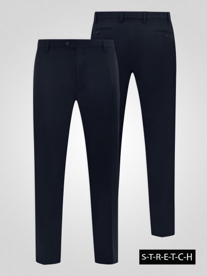 D555 Ted 4 Way Stretch Tailored Trouser Námornícka modrá - Obleky - Obleky 2XL-8XL