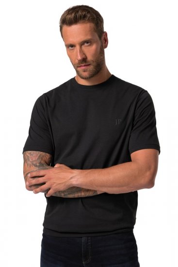 JP1880 712616 Tričko so strihom na bruško Čierna - Tričká - Nadrozmerné tričká - 2XL-14XL