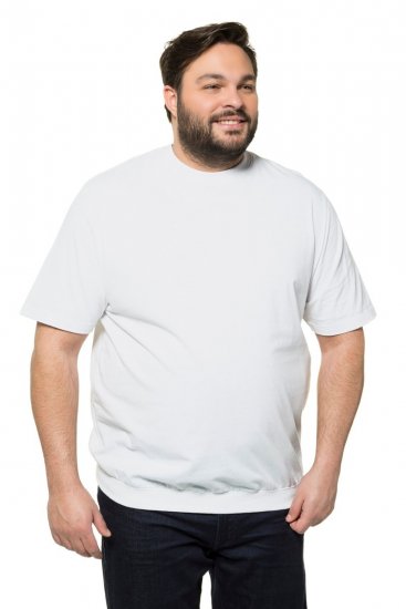 JP1880 712616 Tričko so strihom na bruško Biela - Tričká - Nadrozmerné tričká - 2XL-14XL
