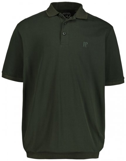 JP1880 712617 Polokošeľa so strihom na bruško Tmavo olivová - Polokošele - Polokošele 2XL-8XL