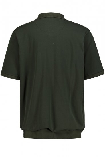 JP1880 712617 Polokošeľa so strihom na bruško Tmavo olivová - Polokošele - Polokošele 2XL-8XL