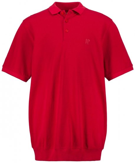 JP1880 712617 Polokošeľa so strihom na bruško Čili červená - Polokošele - Polokošele 2XL-8XL