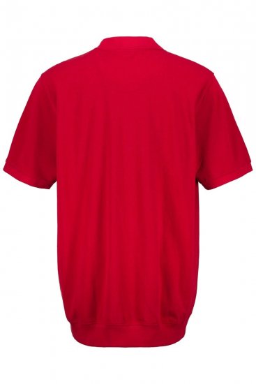 JP1880 712617 Polokošeľa so strihom na bruško Čili červená - Polokošele - Polokošele 2XL-8XL
