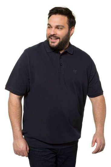 JP1880 712617 Polokošeľa so strihom na bruško Tmavomodrá - Polokošele - Polokošele 2XL-8XL