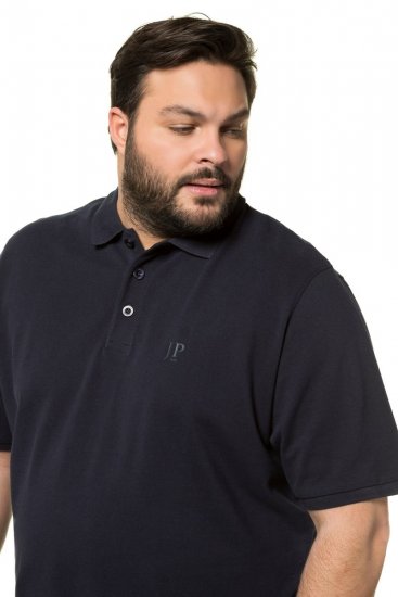 JP1880 712617 Polokošeľa so strihom na bruško Tmavomodrá - Polokošele - Polokošele 2XL-8XL