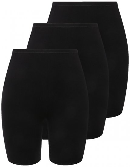 Ulla Popken 716595 Boxerky 3 ks Čierna - Nohavičky - 