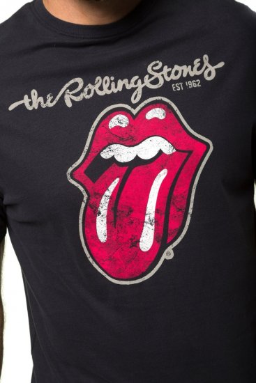 JP1880 Rolling Stones Graphic Band Comfort Fit T-Shirt Black - Tričká - Nadrozmerné tričká - 2XL-14XL