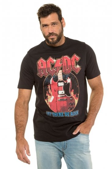JP1880 ACDC - Let There Be Rock Vintage looking Band T-Shirt Black - Tričká - Nadrozmerné tričká - 2XL-14XL