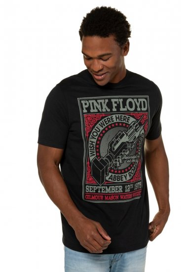 JP1880 Pink Floyd Retro Graphic Comfort Fit Band T-Shirt Black - Tričká - Nadrozmerné tričká - 2XL-14XL