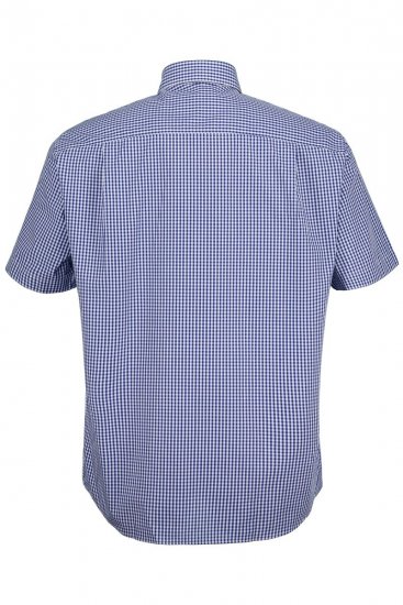 JP1880 722860 Károvaná košeľa s krátkym rukávom Svetlomodrá - Košele - Košele 2XL-10XL