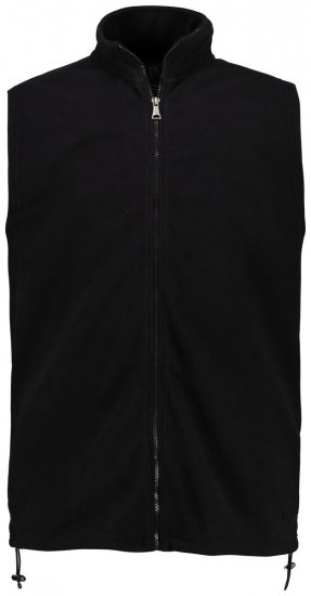 JP1880 723305 Flísová vesta so stojačikom Čierna - Bundy - Bundy Nadmerné Veľkosti 2XL-8XL