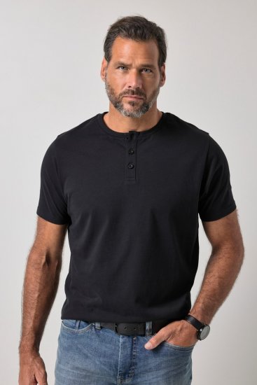 JP1880 726695 Henley tričko Čierna TALL - TALL tričká - TALL Tričká