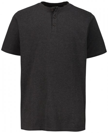 JP1880 726695 Tričko Henley Tmavosivá - Tričká - Nadrozmerné tričká - 2XL-14XL