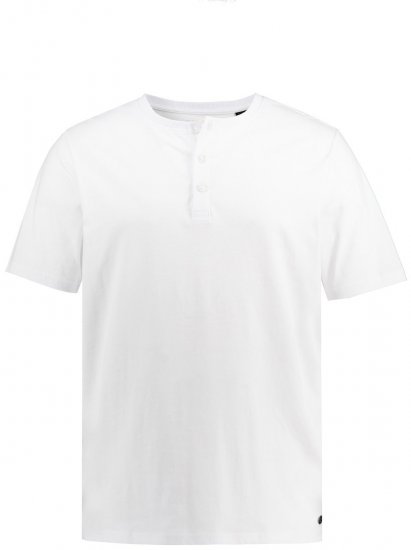 JP1880 726695 Tričko Henley Biela - Tričká - Nadrozmerné tričká - 2XL-14XL