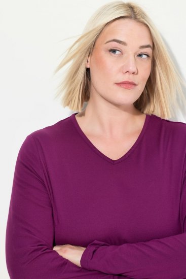 Ulla Popken 751623 Rýchloschnúce lyžiarske tričko Ružová - Lyžiarske oblečenie - 